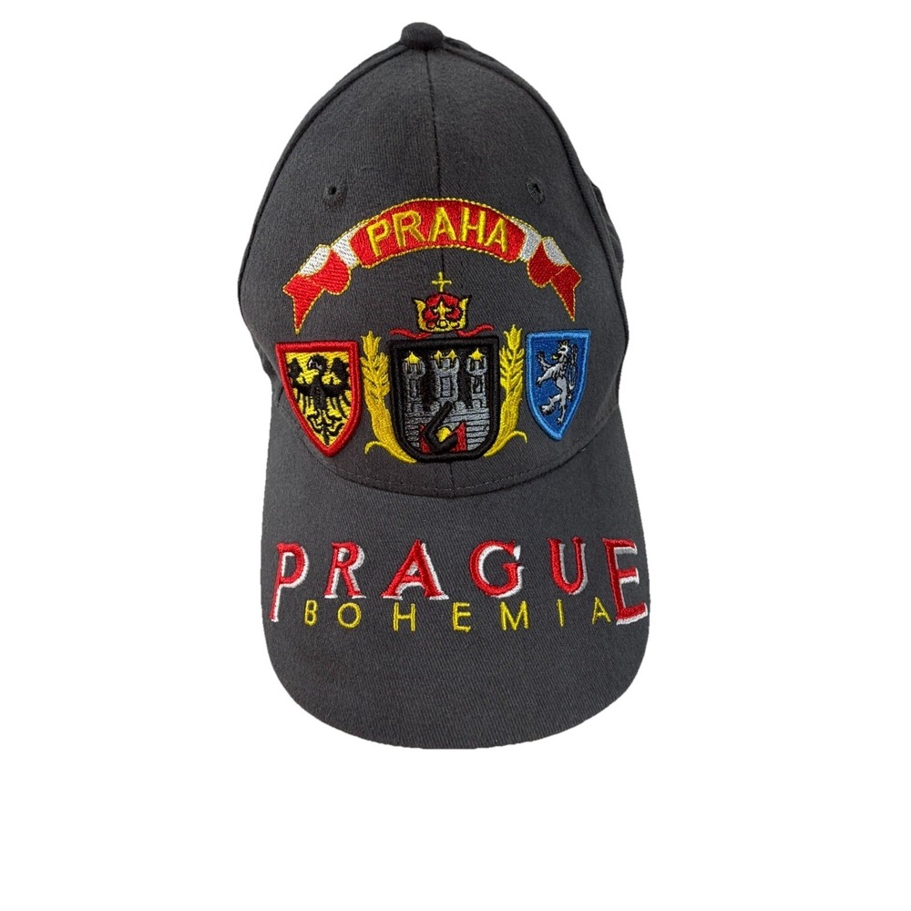 Prague Bohemian Praha Embroidered Czech One Size Hat National Pride
